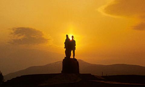 At the setting of the sun, and in the morning, we shall remember them... the Commando War Memorial Spean Bridge
